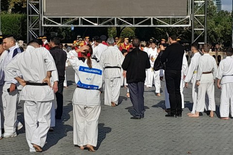 Bakı bulvarında karate seminarı keçirilib - VİDEO - FOTO