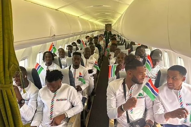 Gambia squad narrowly averted disaster flying to the Africa Cup of Nations - VIDEO