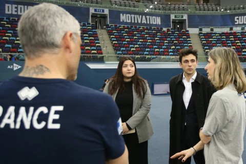 Attaché of the French ambassador for cultural affairs was a guest at the National Gymnastics Arena - PHOTO