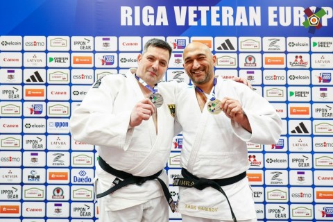 Veteran cüdoçular Riqada 5 medal qazanıb - FOTO