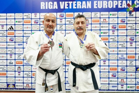 Veteran cüdoçular Riqada 5 medal qazanıb - FOTO