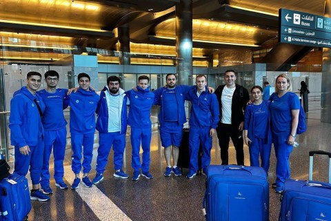 Сборная Азербайджана приступила к тренировкам в Дохе - ФОТО