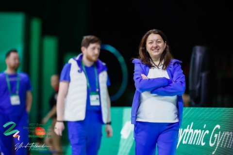 Подиумные тренировки азербайджанских гимнасток в Будапеште - ФОТО