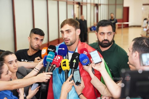 Рекордсмен азербайджанского дзюдо вернулся на родину - ФОТО - ВИДЕО