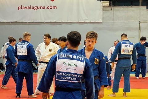 Azerbaijani judokas at the Olympic training camp in Poreč - PHOTO