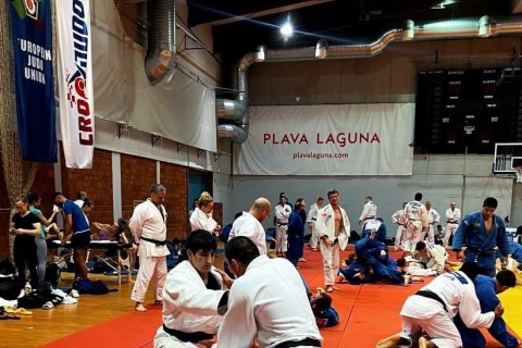 Azerbaijani judokas at the Olympic training camp in Poreč - PHOTO