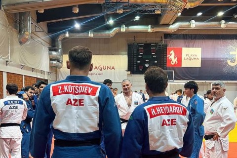 Azerbaijani judokas at the Olympic training camp in Poreč - PHOTO