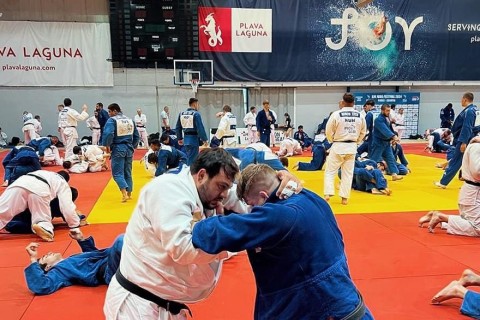 Azerbaijani judokas at the Olympic training camp in Poreč - PHOTO