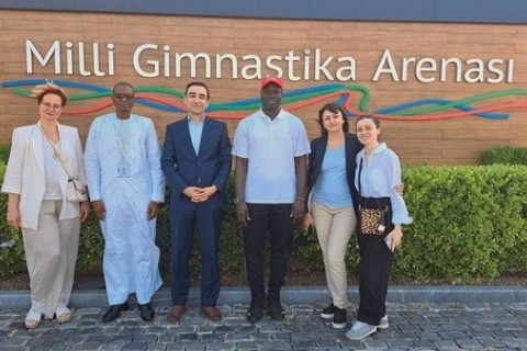 Министр молодежи и спорта Гамбии посетил Национальную арену гимнастики - ФОТО
