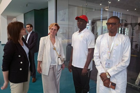 Министр молодежи и спорта Гамбии посетил Национальную арену гимнастики - ФОТО