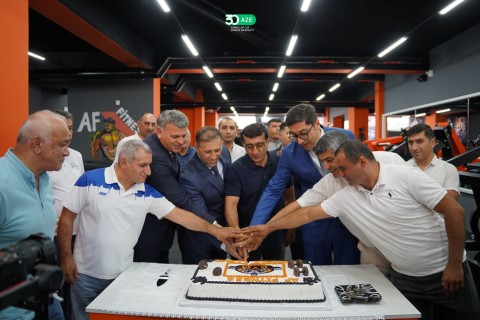 Farid Gayibov participates in the opening of "AF fitness" hall in Ganja - PHOTO