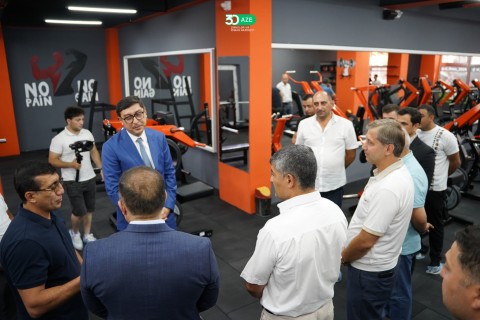 Fərid Qayıbov Gəncədə “AF fitnes” zalının açılışında iştirak edib - FOTO