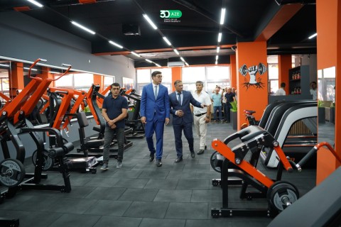 Farid Gayibov participates in the opening of "AF fitness" hall in Ganja - PHOTO