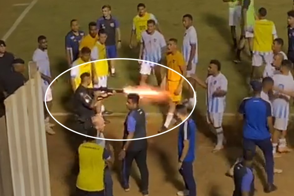 Crazy scenes in Brazil: Police officer shoots goalkeeper - PHOTO - VIDEO