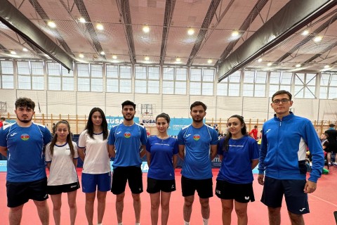 Азербайджанские теннисисты на Европейской универсиаде