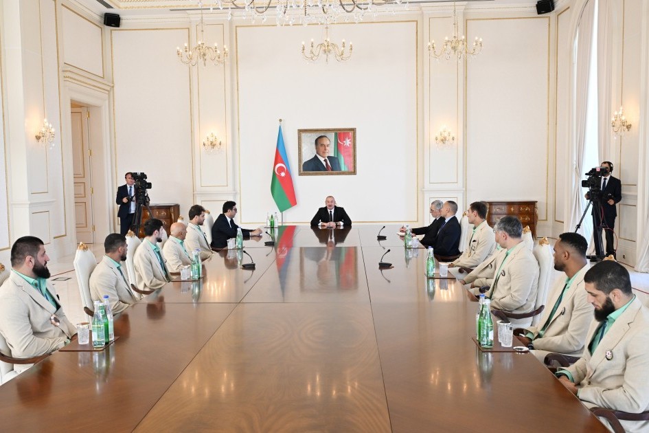 President Ilham Aliyev received Azerbaijani athletes who won medals at Paris Summer Olympic Games and their coaches - VIDEO - PHOTO