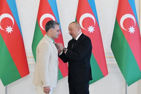 President Ilham Aliyev received Azerbaijani athletes who won medals at Paris Summer Olympic Games and their coaches - VIDEO - PHOTO