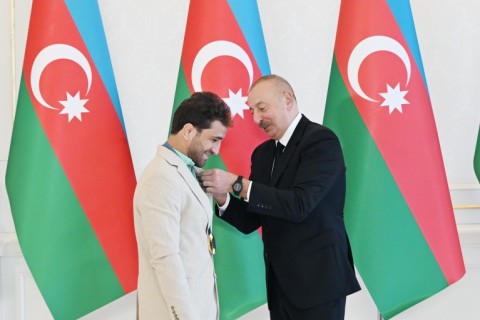 President Ilham Aliyev received Azerbaijani athletes who won medals at Paris Summer Olympic Games and their coaches - VIDEO - PHOTO