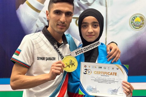 Azerbaijani taekwondo players won 12 medals at Samarkand Open 2024 - PHOTO