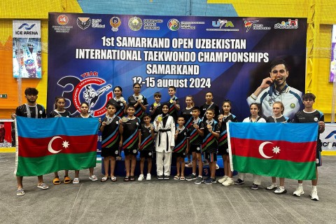 Azerbaijani taekwondo players won 12 medals at Samarkand Open 2024 - PHOTO