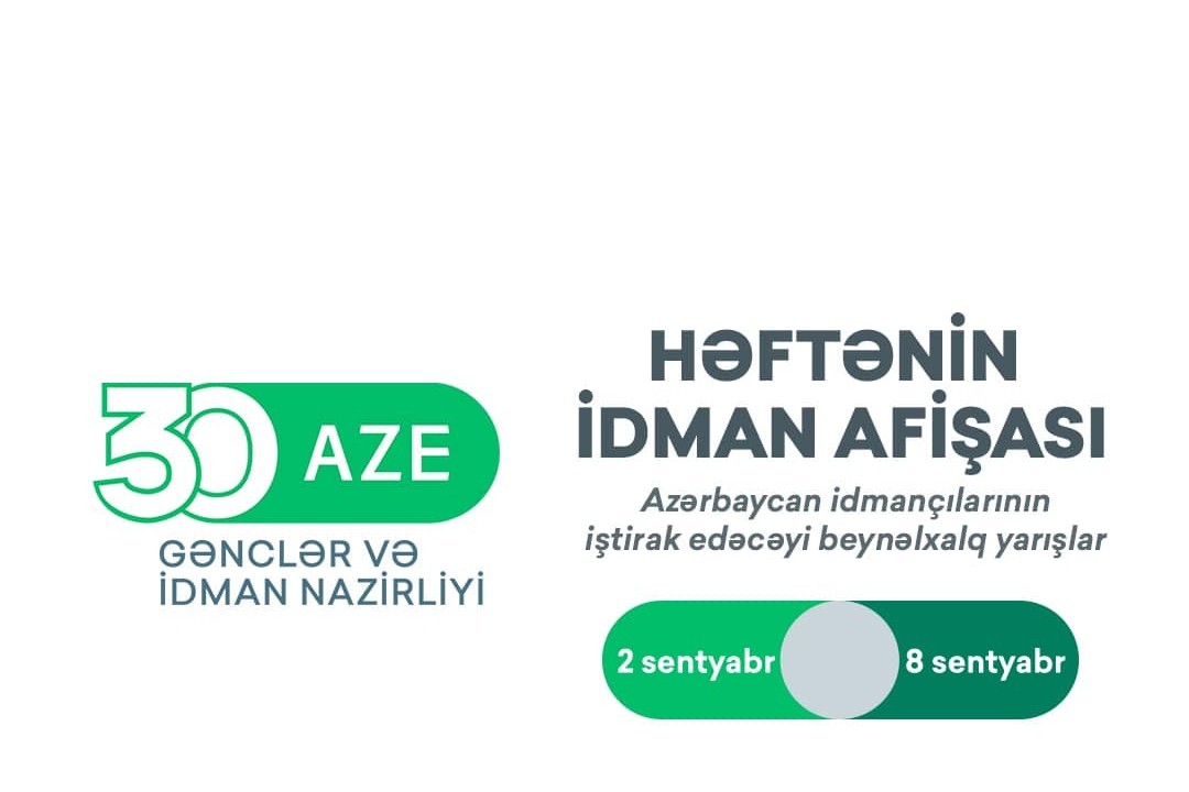 Beynəlxalq yarışlar üzrə HƏFTƏNİN İDMAN AFİŞASI