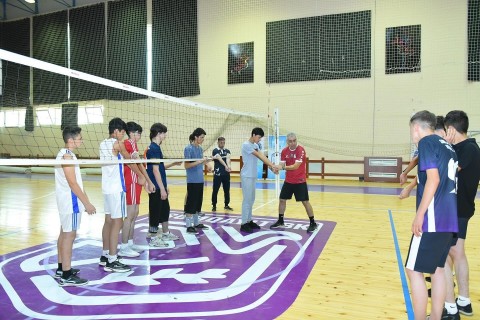 Sumqayıtda voleybolçuların seçim xarakterli məşqləri - FOTO