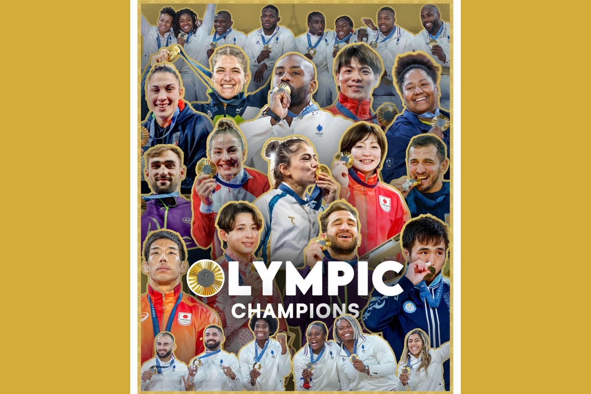 Heydarov and Kotsoiev on the poster of the Olympic Champions