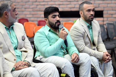 Farid Gayibov meets with athletes and coaches represented Azerbaijan at Paralympic Games - PHOTO