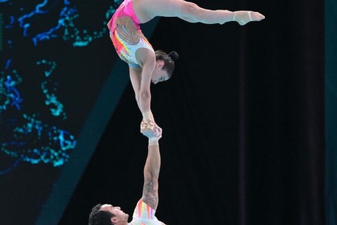 Akrobatika gimnastlarından dünya çempionatında tarixi nəticə - 8 medal - FOTO