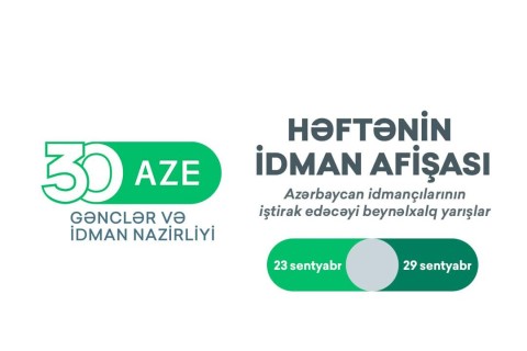 Beynəlxalq yarışlar üzrə HƏFTƏNİN İDMAN AFİŞASI