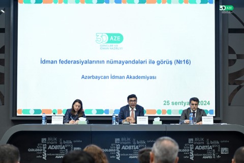 Fərid Qayıbov federasiyaların nümayəndələri ilə görüşüb - FOTO