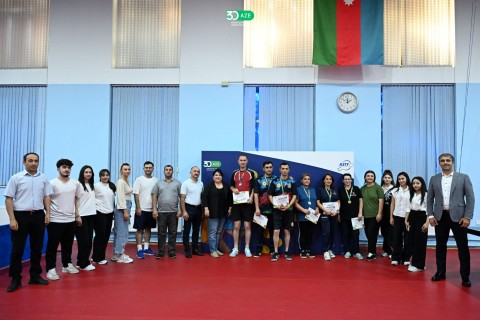 Stolüstü tennis yarışı keçirilib - FOTO