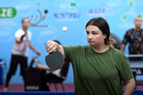 Stolüstü tennis yarışı keçirilib - FOTO