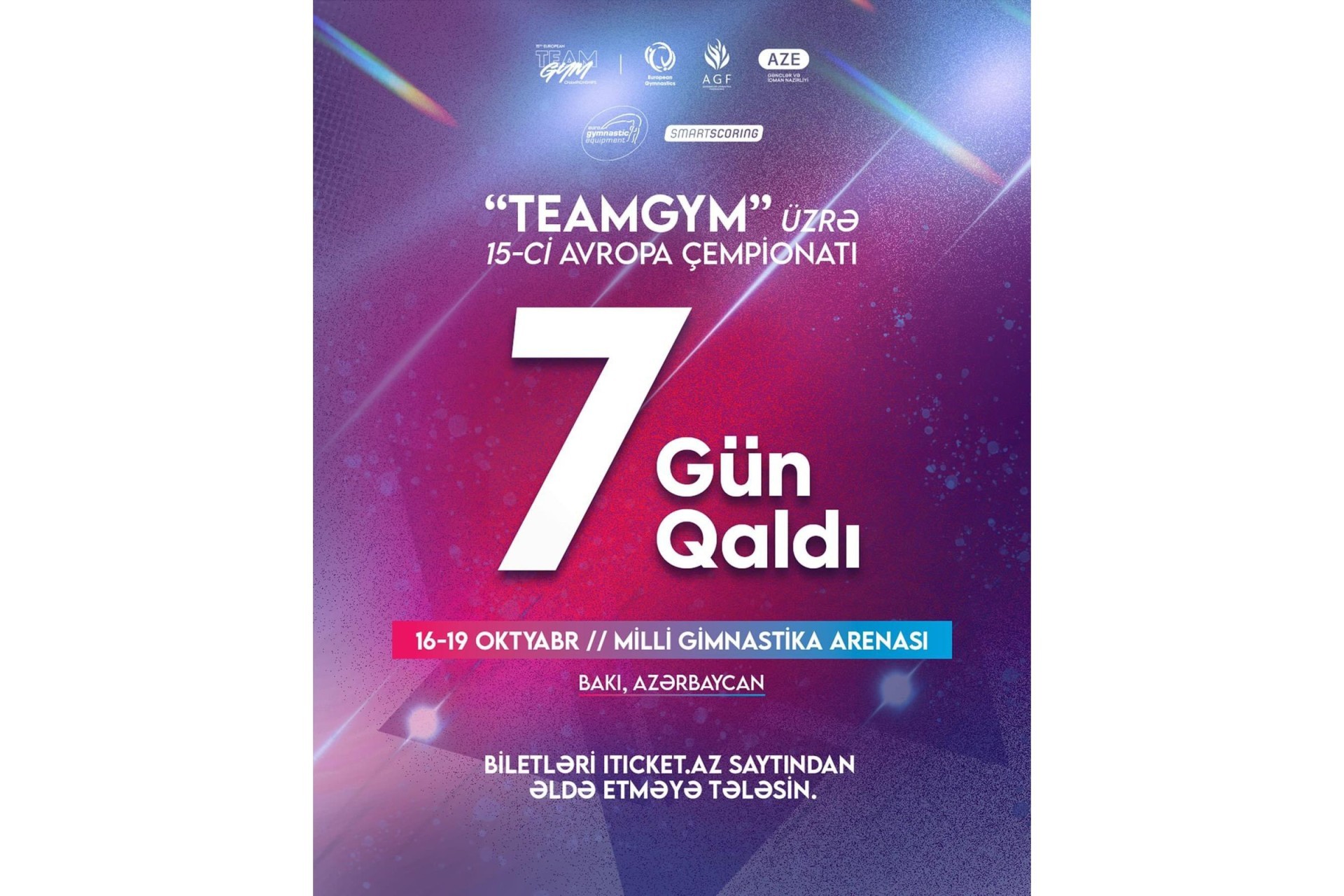 Bakıda keçiriləcək “TeamGym” Avropa çempionatına 7 gün qalıb