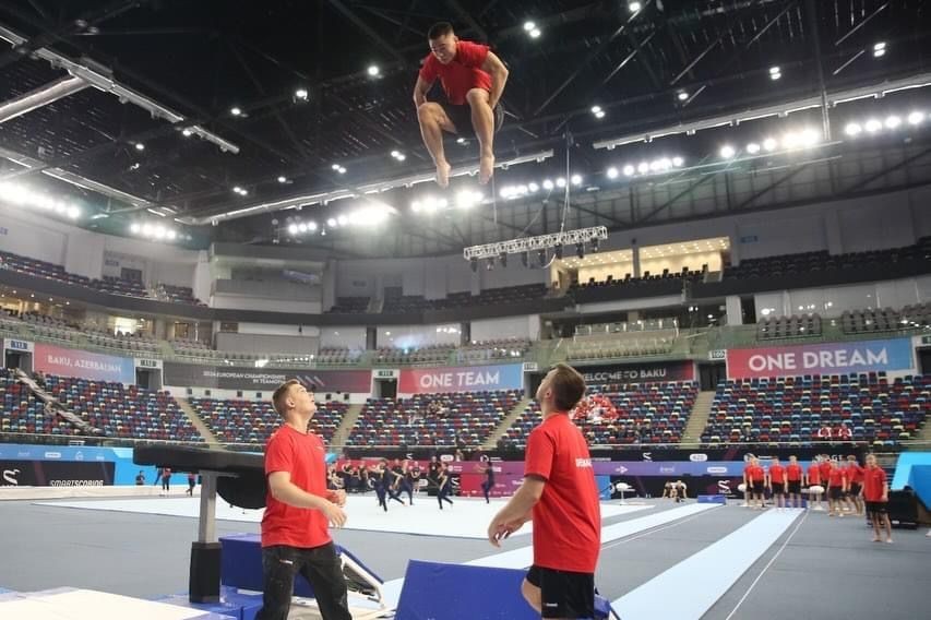 Bakıdakı Avropa çempionatı iştirakçılarının ilk podium məşqi - FOTO