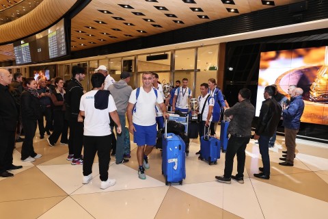 Azerrail players return home after winning European Cup - PHOTO - VIDEO