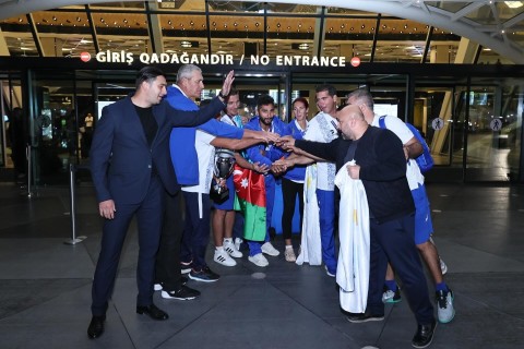 Azerrail players return home after winning European Cup - PHOTO - VIDEO