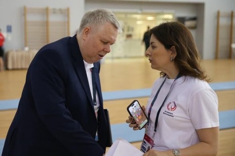 Bakıdakı Avropa çempionatı iştirakçılarının ilk podium məşqi - FOTO