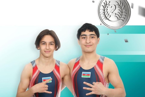 Azerbaijan trampoline team clinches gold and silver in Germany - PHOTO