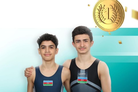 Azerbaijan trampoline team clinches gold and silver in Germany - PHOTO