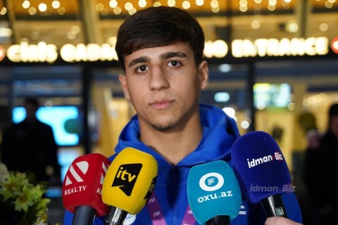 Gold-winning judokas return Azerbaijan from the Gymnasiade - PHOTO