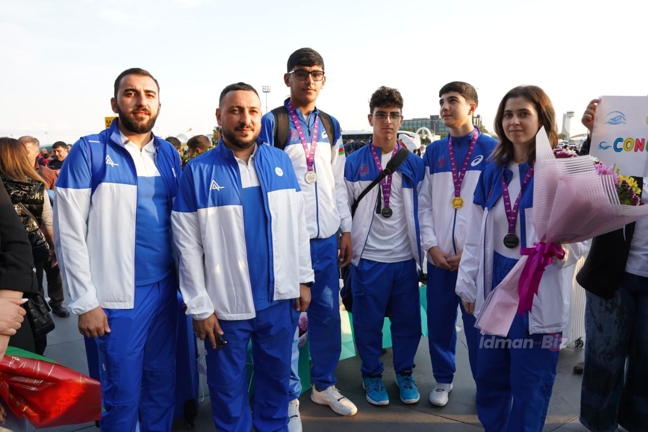 Gimnaziadada 81 medal qazanan Azərbaycan millisi Vətənə qayıdıb - FOTO