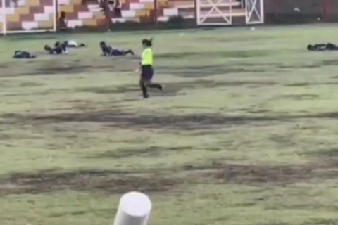 Footballer dies by lightning mid-match, several players in critical condition - VIDEO