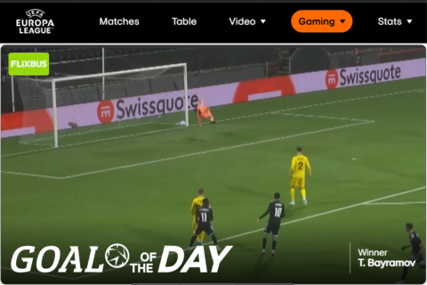 Europa League: Toral Bayramov's goal was chosen as the best of the round - VIDEO