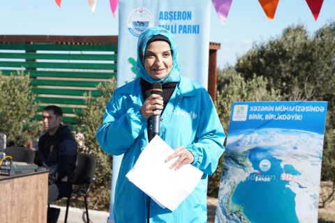 Azerbaijani Olympic prize winners in a flash mob - PHOTO