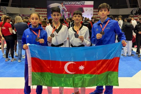 Azerbaijani taekwondo player became the European champion - 4 medals in Tirana - PHOTO