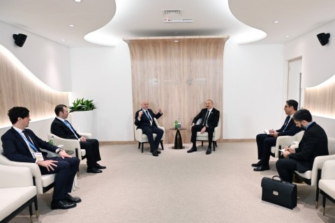 President Ilham Aliyev met with FIFA President Gianni Infantino - PHOTO