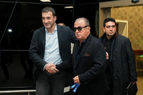 Fatih Terim and Galatasaray Vice President in Baku - PHOTO