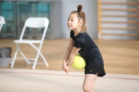 South Korean gymnasts train at the National Gymnastics Arena - PHOTO