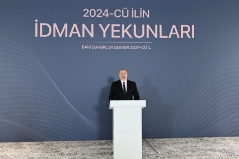 Prezident ilin idman yekunlarına həsr olunan mərasimdə iştirak edib - YENİLƏNİB - FOTO